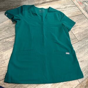 Figs Hunter Green Top